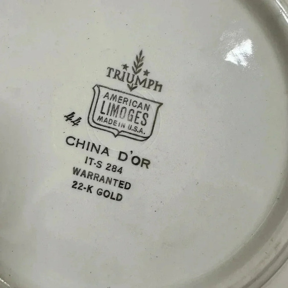 Vintage LIMOGE China Salad Bowl - 22k Gold Design‎ - Picture 2 of 3